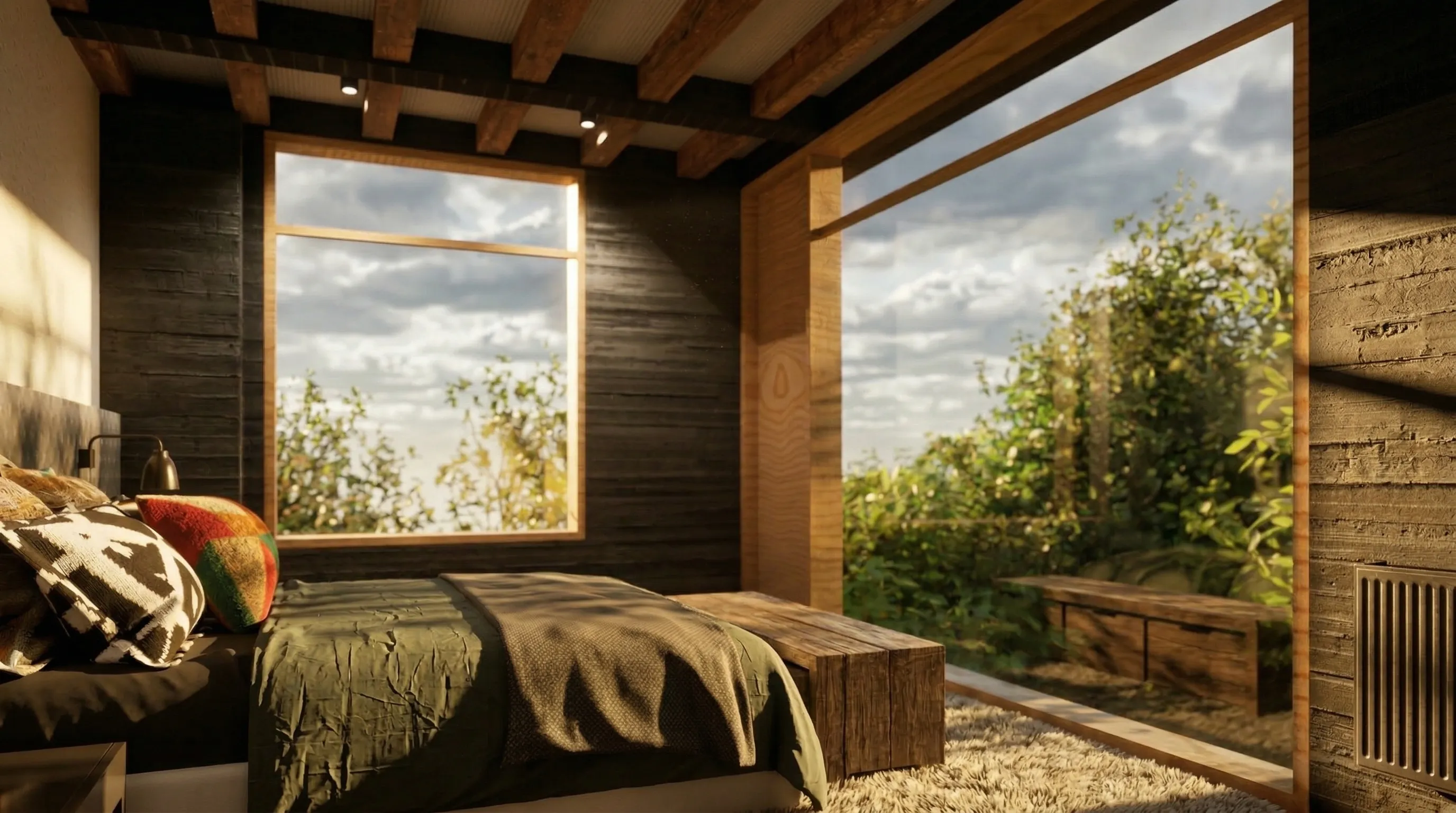 Render Habitación de Casa Arancibia — PatagoniaBIM
